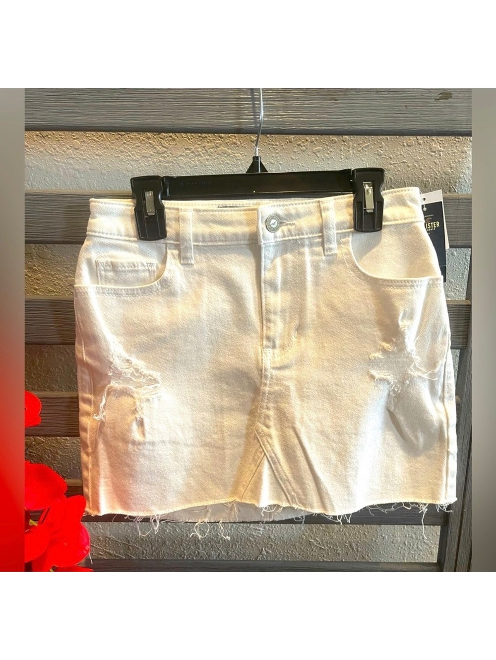 Hollister High-Rise Vintage Stretch Denim Skirt, Size 1.